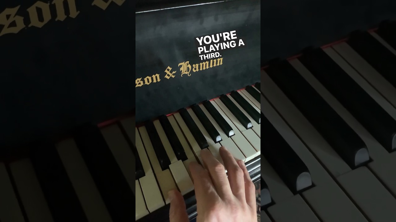 Video thumbnail: When you’re playing on all white keys and you skip a note, you’re playing a third.