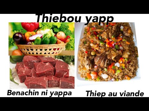 How To Make Meat Benachin|Comment Cuisiner Thiep/Tchep |Thiebou yapp|Jollof Rice|Quick Rice and meat