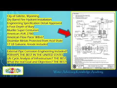 Gillette Wyoming Dry Barrel Fire Hydrant Specification Includes Superb Galvanic Sacrificial Anode