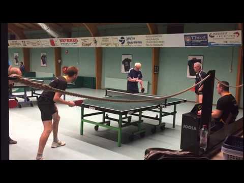 Tafeltennis Dick Hoogendam/Martijn Ludwig (Pecos) vs Arjan Straver/Matthijs van Vliet (Top)