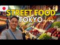 Straßenessen In Tokio Japan Tsukiji Fischmarkt