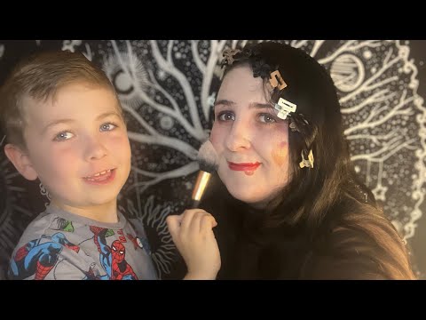 ASMR - My son does my hair and make-up 💙