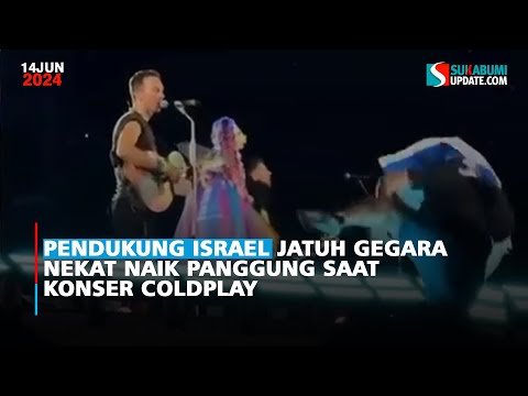 Pendukung Israel Jatuh Gegara Nekat Naik Panggung saat Konser Coldplay
