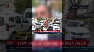 Freni boşalan kamyonu tutarak durdurmaya çalıştı #Shorts | A Haber
