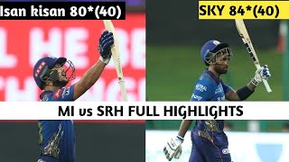 Mumbai Indians vs Sunrisers Hyderabad Full Match Highlights | MI VS SRH FULL MATCH HIGHLIGHTS