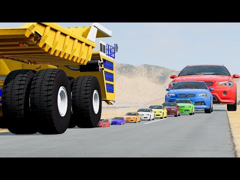 Giant Belaz vs Cars - BeamNG.Drive #48
