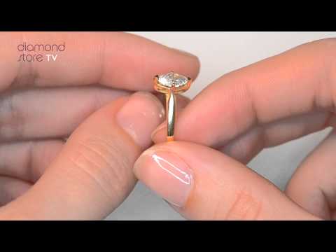 UT36 72JUA - Marquise 18K Gold 0.50CT-G-H/SI Diamond Engagement Ring