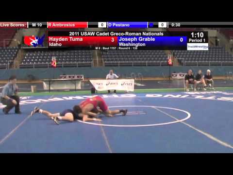 Cadet Greco 130 - Hayden Tuma (ID) vs. Joseph Grable (WA)