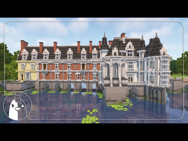 French Château & Gardens on the River Minecraft Map