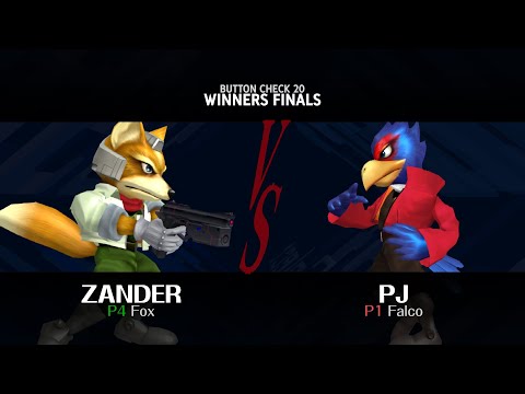 Button Check 20 Melee Winners Finals: PJ (Falco) Vs. Zander (Fox)