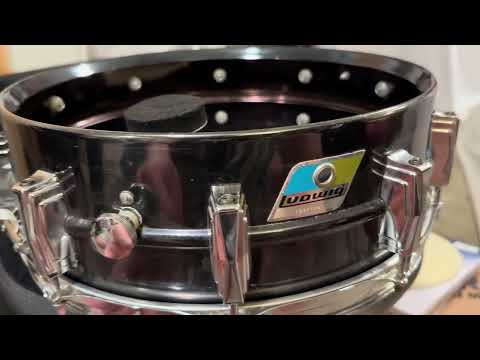 Ludwig Pointy B/O Badge 1970s 70’s 5x14 Black Beauty Snare Drum 1977-1979 image 9