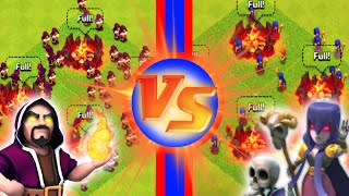 Clash of Clans - "WITCHES VS WIZARDS" DAMN YOU GIANT BOMBS! Who Will Be Victorious?