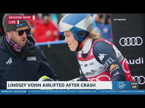 Lindsey Vonn airlifted after crash