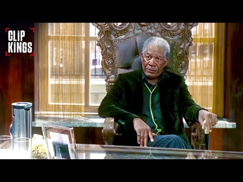 The Boss Faces Slevin (Morgan Freeman, Josh Hartnett) Lucky Number Slevin