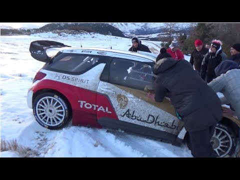 Loeb out of road during test for Monte-Carlo 2015 [HD]