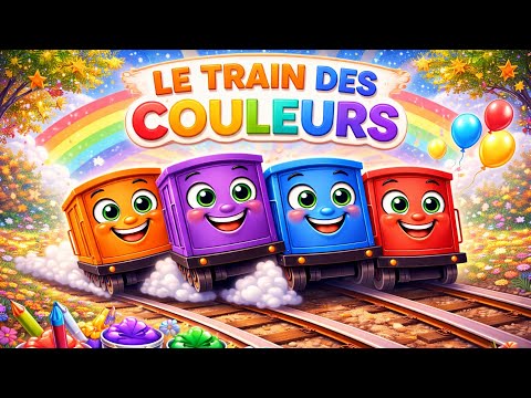 Le Petit Train des Couleurs 🚂 Chanson Amusante