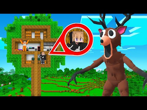 WE MAKE THE SAFEST TREE HOUSE VS HORROR DEER ANOMALY IN MINECRAFT!!