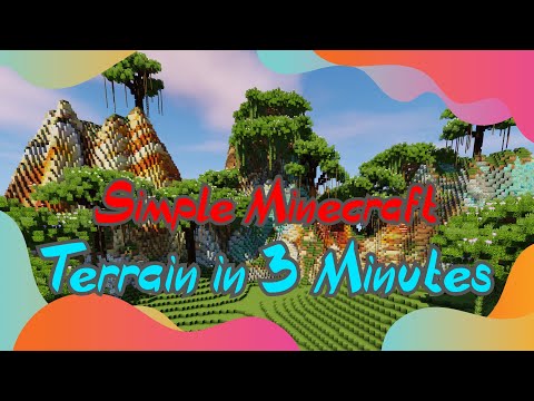 Simple Minecraft Terrain in 3 Minutes - Minecraft Building Tutorial