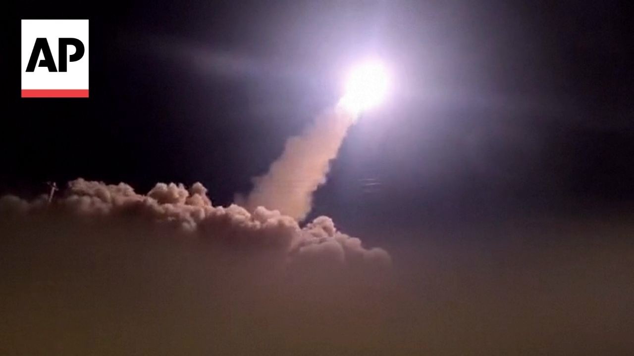 Video | Iran video said to show missiles being launched in response to US strikes