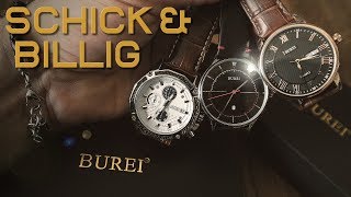 Schicke Armbanduhren müssen nicht teuer sein | BUREI Watch Herren | Jedir Chronograph | Vorstellung