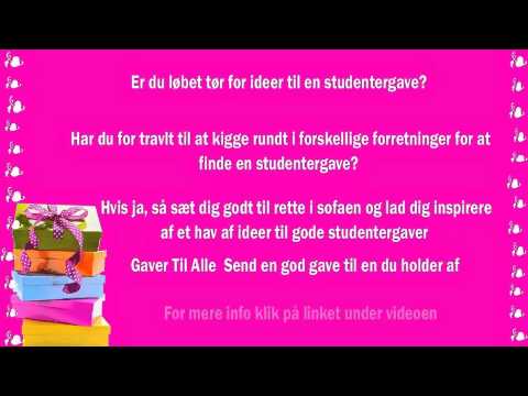 Gode studentergaver til hende,til  ham