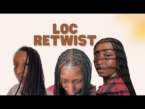 Loc Retwist on low density hair | Fine Locs | Loc...