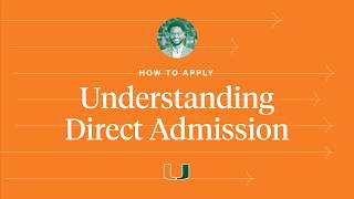 How to Apply: Direct Admission