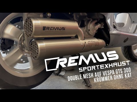 REMUS Double Mesh auf Vespa GTS Super 300 - Soundcheck