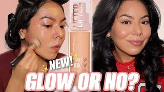 Maybelline Lifter Glow Foundation| Real Wear Test on Texture + Oily/Combo Skin