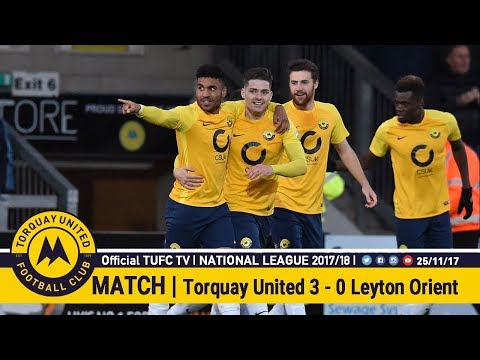 Official TUFC TV | Torquay United 3 - 0 Leyton Orient 25/11/17