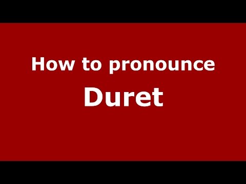 How to pronounce Duret (Italian/Italy)  - PronounceNames.com