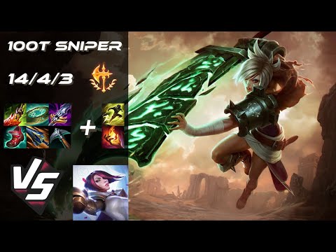 100 Thieves Sniper TOP Riven vs Fiora - NA Grandmaster Patch 25.24
