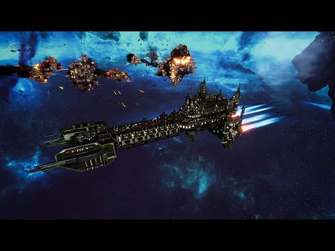 Dark Angels vs Orks - Classic Battle - Battlefleet Gothic Armada 2