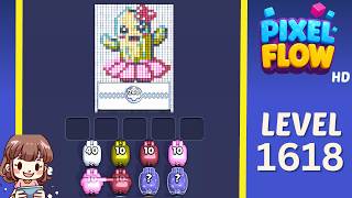Pixel Flow Level 1618 Solution Walkthrough