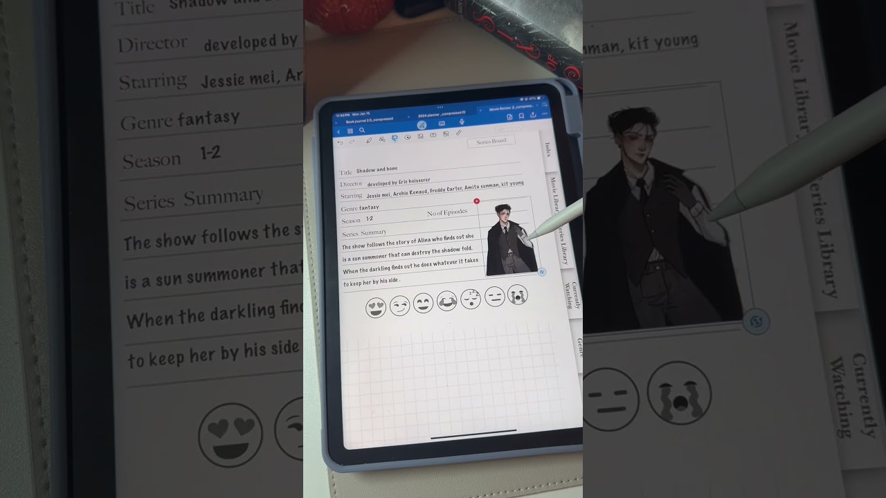 Shadow and Bone tv show review #journaling #digitalplanner #ipad #movie #booktube #review #netflix