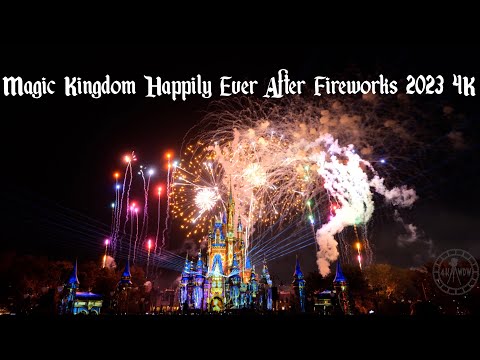 Magic Kingdom Happily Ever After Fireworks 2023 FULL SHOW in 4K | Walt Disney World April 2023