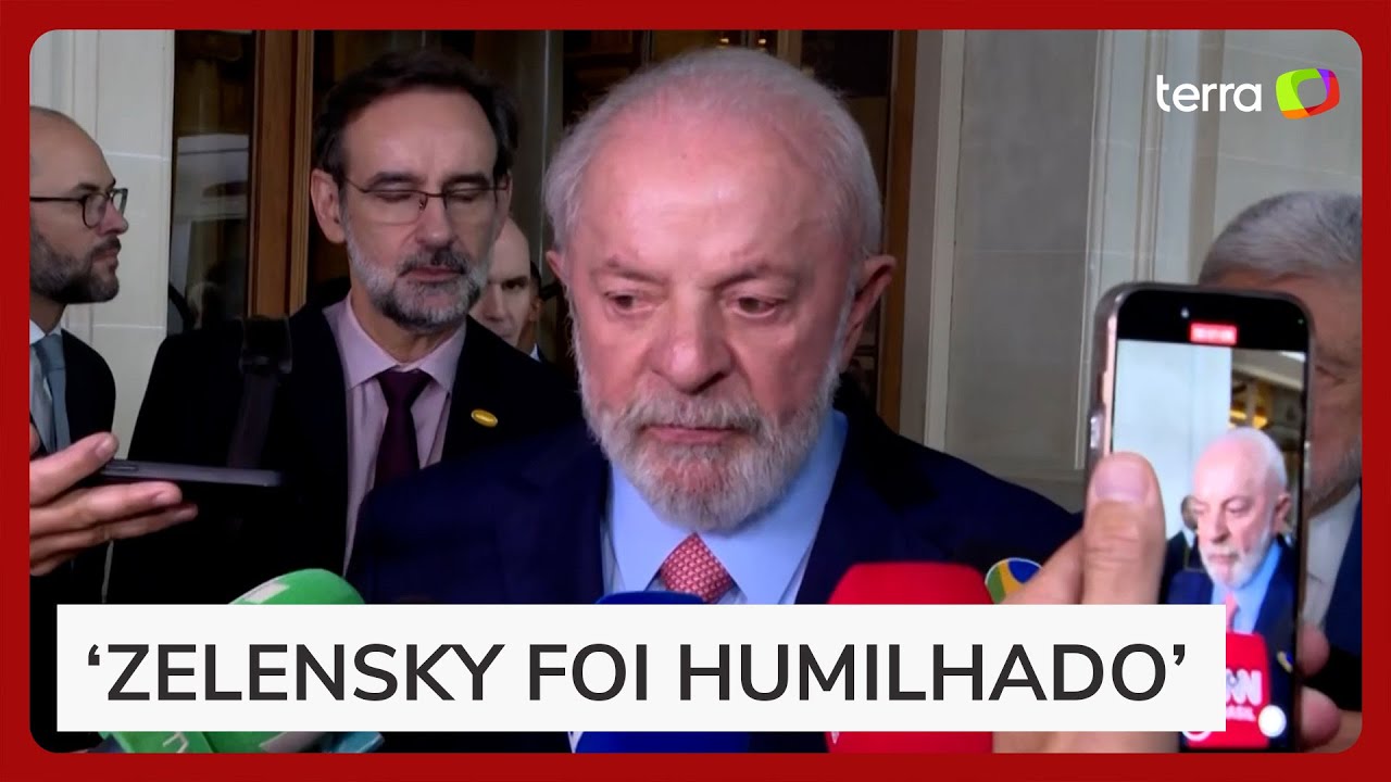 Lula diz que Zelensky foi ‘humilhado’ por Trump e classifica cena como ‘grotesca’