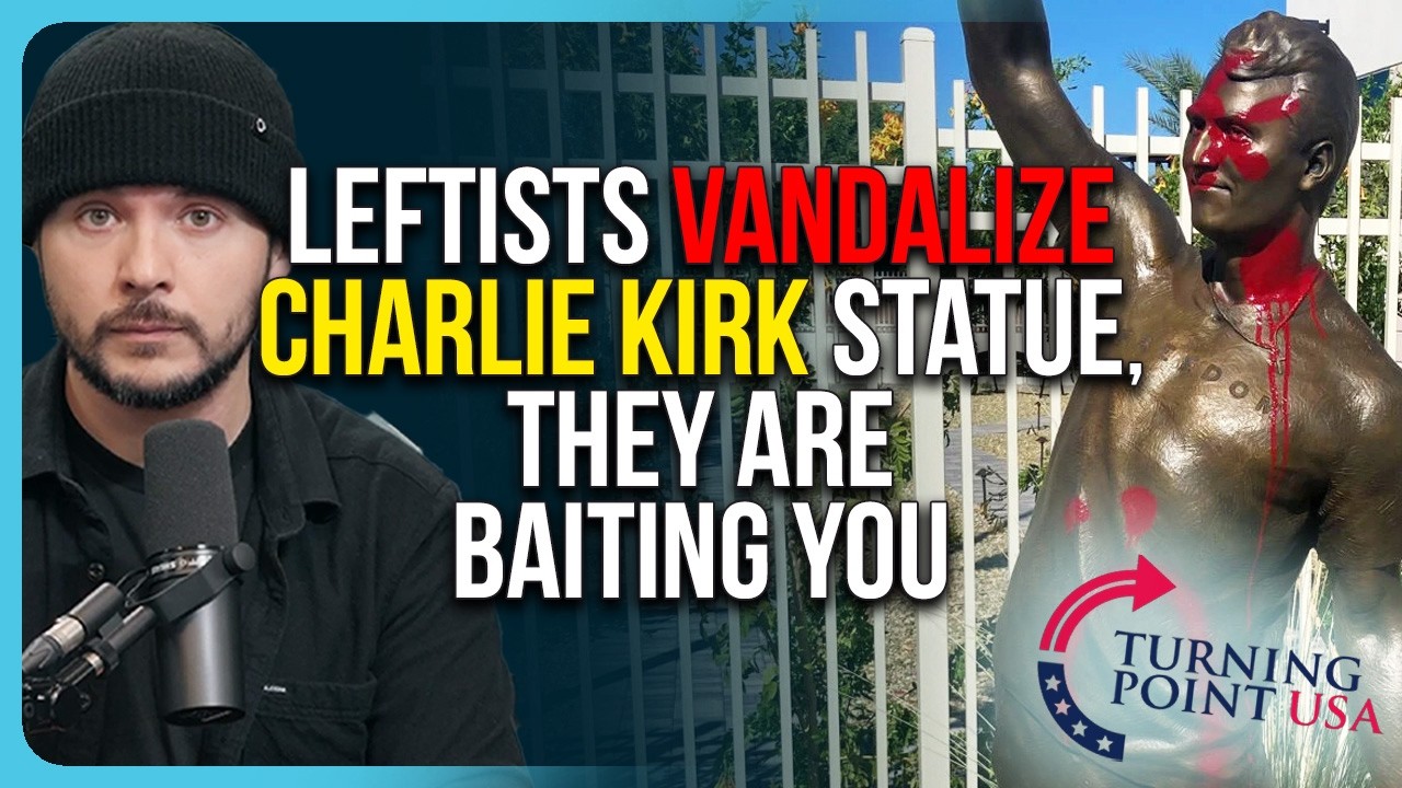 Leftists VANDALIZE Charlie Kirk Statue, They Are BAITING You