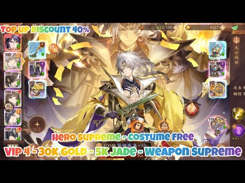 Update Dynasty Origins Pioneer Private Server - VIP 4 - 30K Gold - 5K Jade - Hero Supreme - Costume