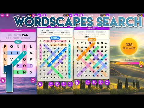 Wordscapes Search Level 1 to 26 (chapter 1 to 6) - Gameplay Walkthrough Part 1