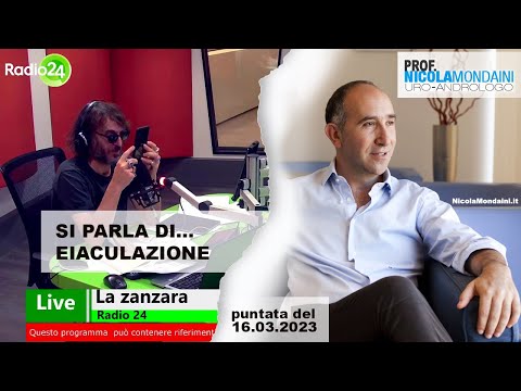 Eiaculazione ed altro sull'uomo. In studio alla Zanzara.