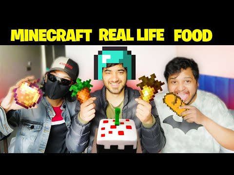 YesSmartyPie - HIMLANDS GANG EATING MINECRAFT ITEMS IN REAL LIFE