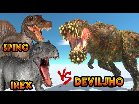 DEVILJHO (Remastered) vs SPINOSAURUS & IREX (Carnivore Dinosaurs) - Animal Revolt Battle Simulator
