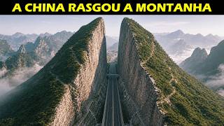 Por que a CHINA partiu uma montanha ao meio para construir esta ponte INSANA