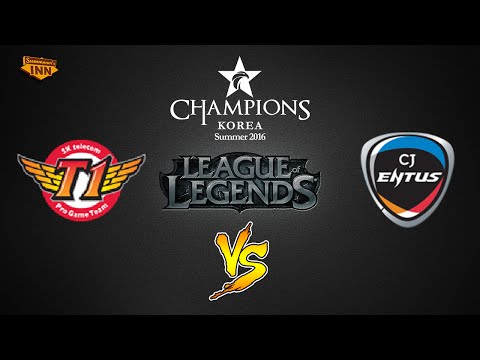 CJ Entus vs. SK Telecom T1 | LCK Summer Split 2016 | W10D1 Game 1
