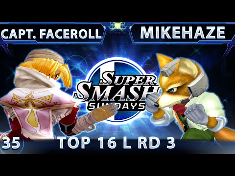 SSS 35 - Ares Captain Faceroll (Sheik) Vs. JJs MikeHaze (Fox) SSBM - Top 8 Losers - Smash Melee