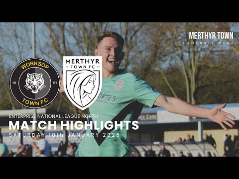 Worksop Town 3-5 Merthyr Town | Enterprise National League North 2025/26 | Highlights