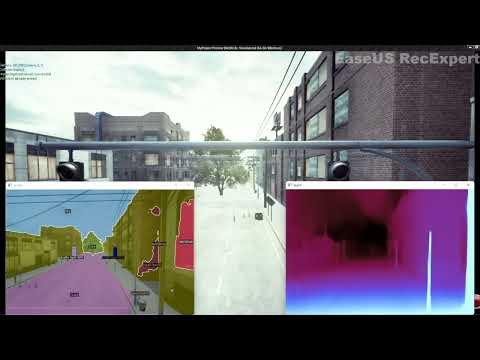 Airsim demo for panoptic segmentation and monodepth