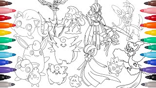 Coloring All Fairy type Pokémon GEN 1 to 9