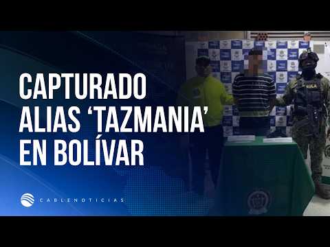 Golpe a 'Los Costeños': Capturan a alias Tazmania en Bolívar